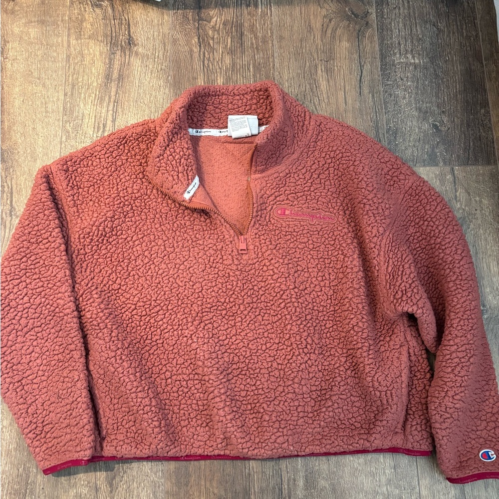 3/$20 Champion Rust Sherpa Fleece Quarter-Zip
